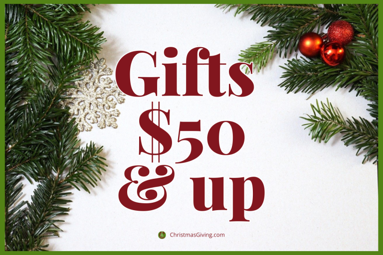 Ideas for gifts that cost $50 or more